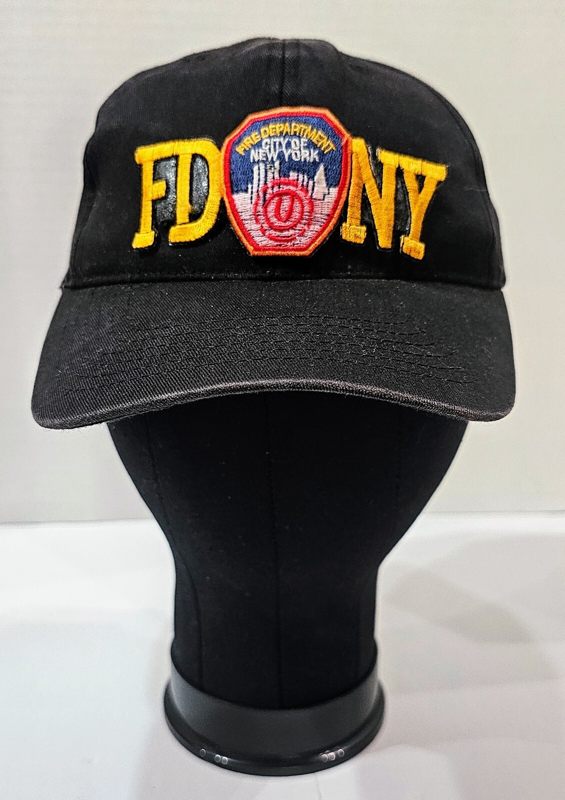 FDNY Vintage Black and Yellow Fire Department Snapback Cap NYC