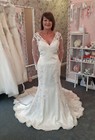 wedding dress size 12 new with tags by Ronald Joyce Ex sample
