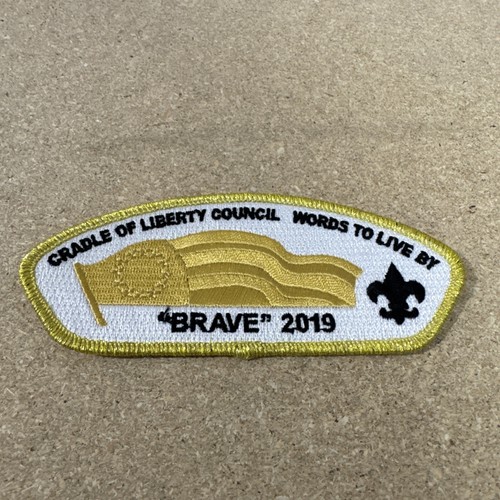 Cradle of Liberty FOS CSP 2029 “BRAVE” Gold Mylar Top Donor Council Patch