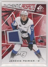 2021-22 Upper Deck SP Game Used CHL Edition Red Jersey Jeremie Poirier #57 z6b