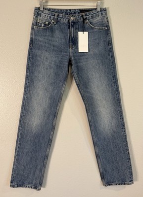 Zara ZW Mid Rise Straight Leg Jeans NWT 100% Cotton Classic Blue Denim Size 6