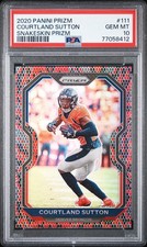 2020 Panini Prizm Courtland Sutton #111 Snakeskin SSP PSA 10