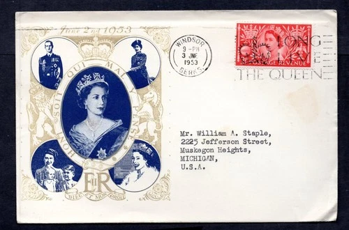 GB - 1953 QE2 Coronation Illustrated First Day Cover