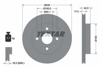 2 X Bremsscheibe Textar 92165603 FüR Daihatsu Copen