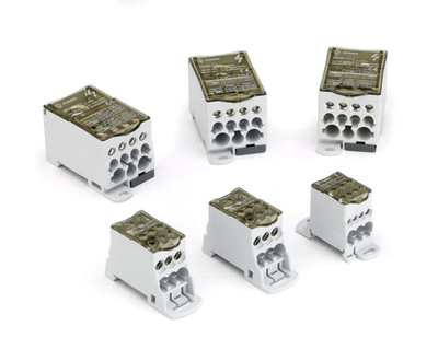 5 x Cembre Unipolarer Verteilerblock Direktklemmung 125A 8-fach Abschnitt 35mm²