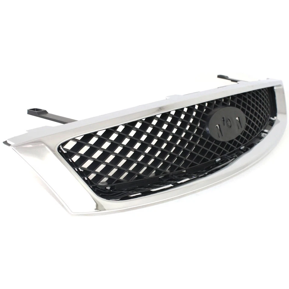 NEW FRONT GRILLE CHROME SHELL W/ BLACK INSERT FOR 2005-2007 FORD FOCUS FO1200430 - Imagem 3 de 4