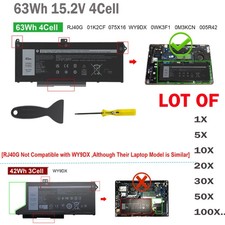 LOT OF RJ40G Battery For Dell Latitude 14 5420 15 5520 Precision 15 3560 M033W