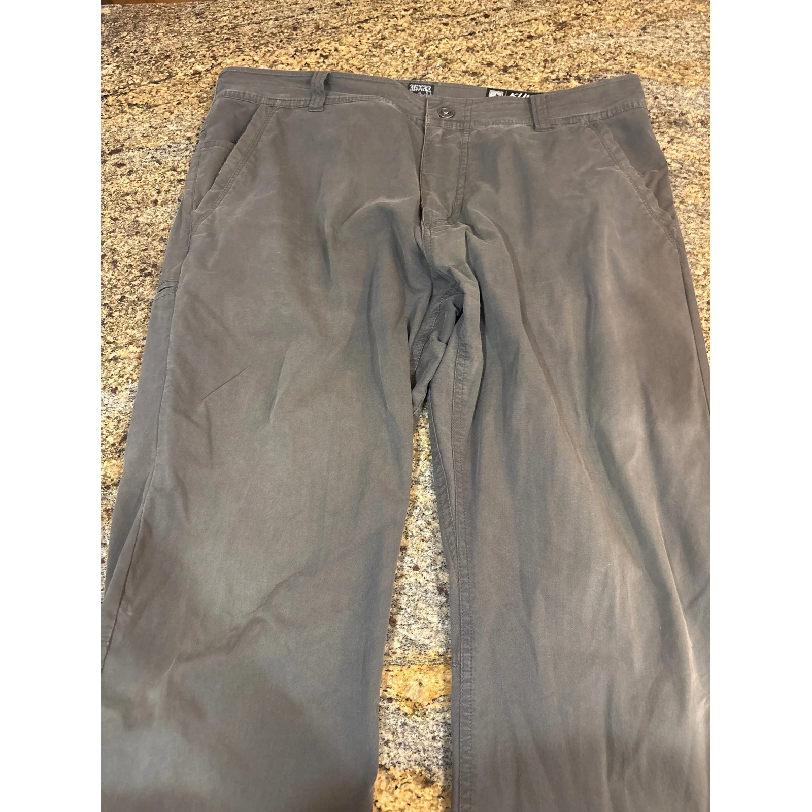 Kuhl Slax Mens 36x30 Gray Uberkuhl Stretch Hiking Travel Pants Gorpcore Hiking