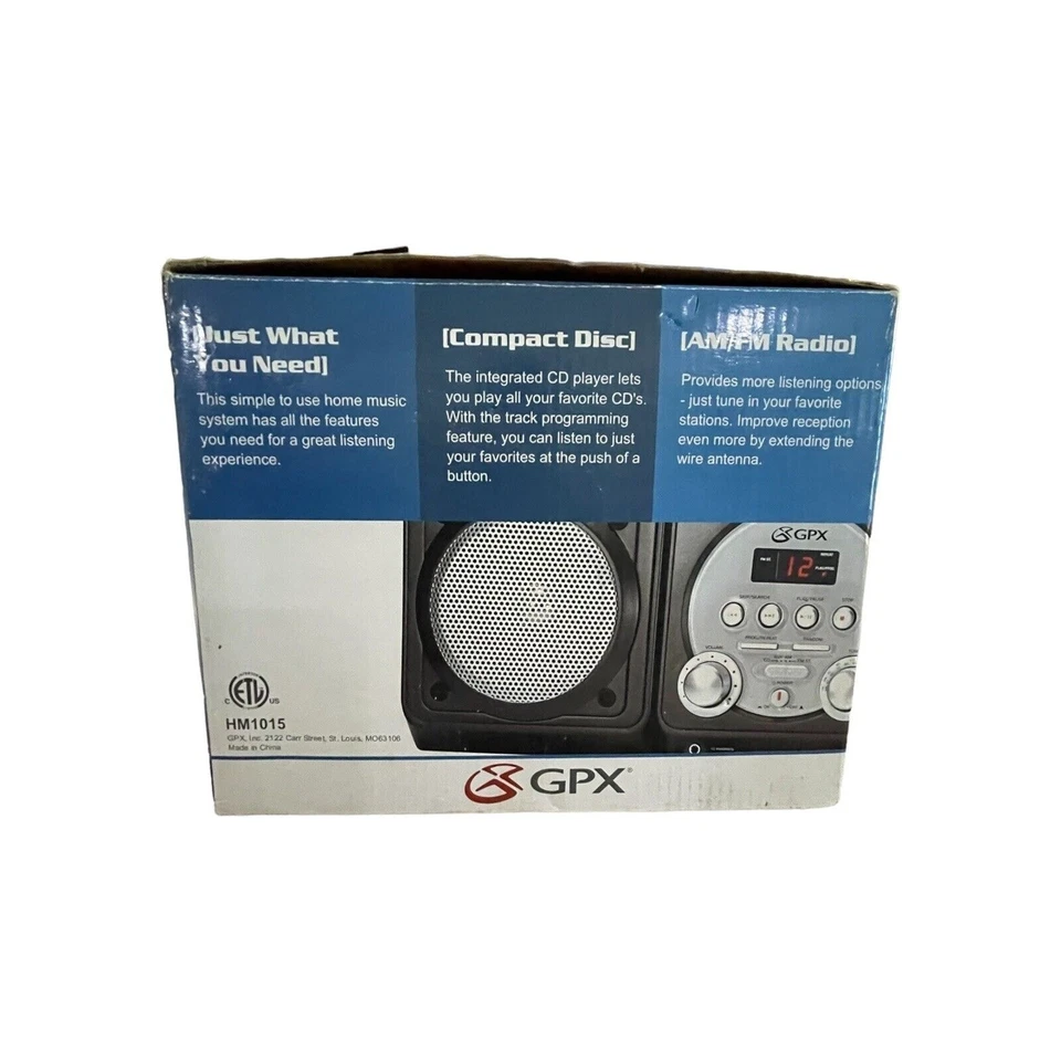 GPX HM1015 Compact Disc AM/FM CD Home Music System - Image 2 of 4