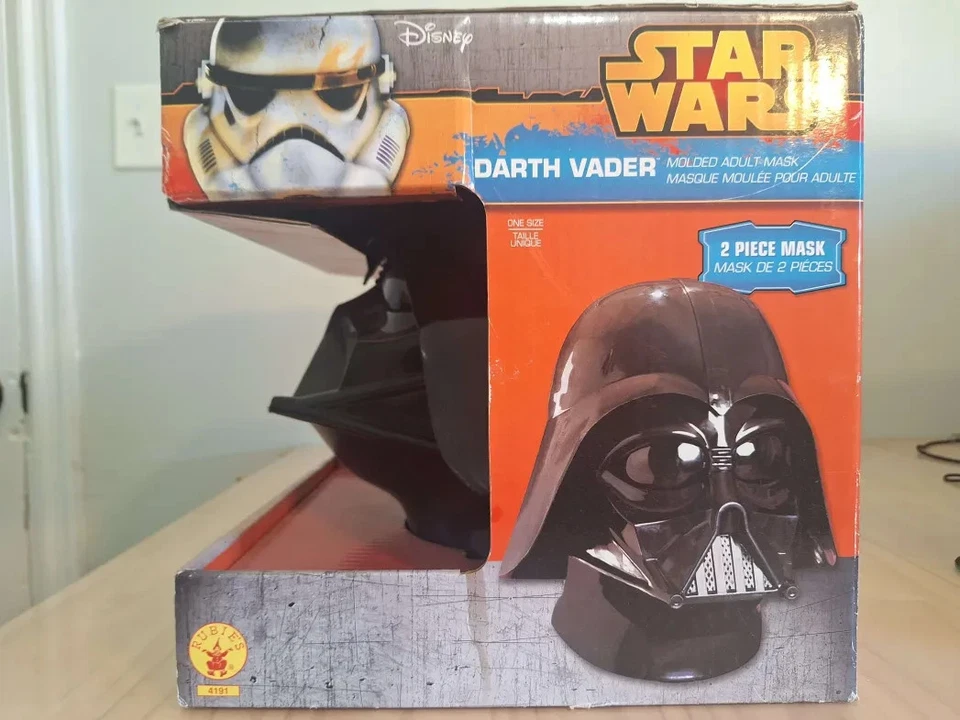 Rubie's Nuevo en Caja Disney Star Wars Disfraz Darth Vader Moldeado Adulto Máscara Foto 2 de 4