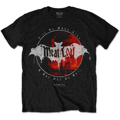 Meat Loaf T Shirt Ill Be Gone Logo Nue offiziell Unisex Schwarz