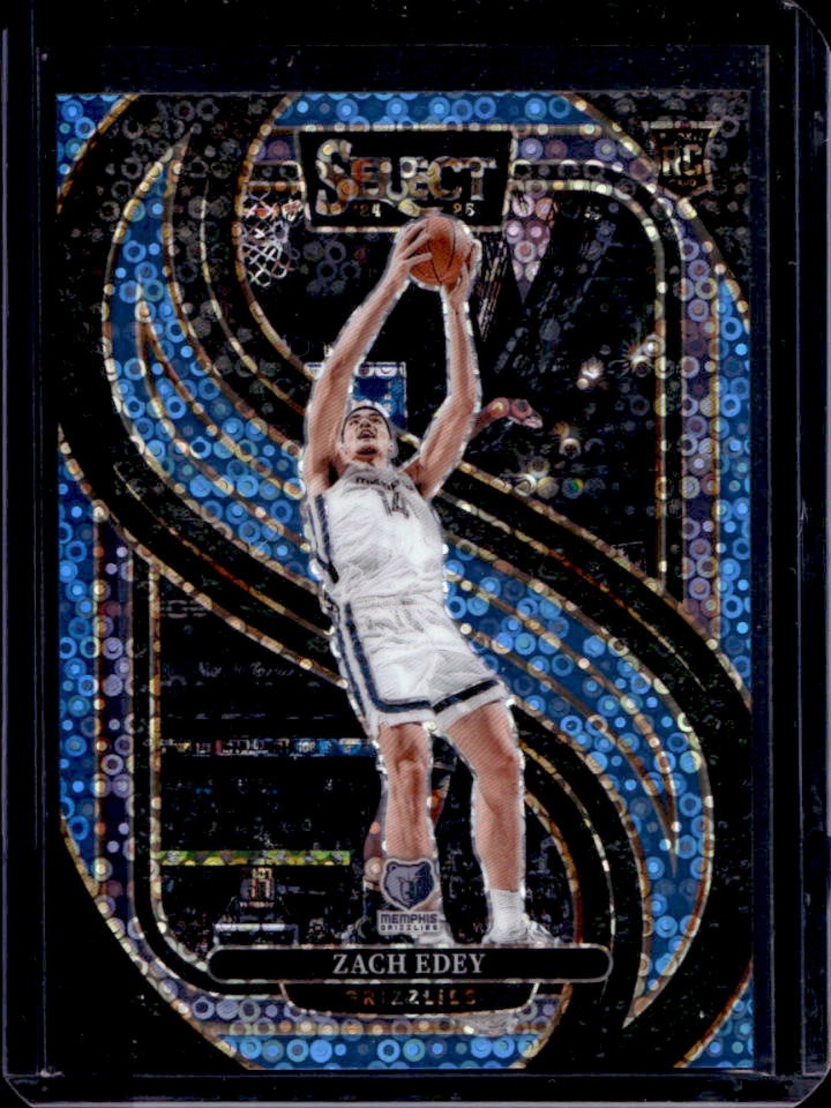 2024-25 Select Zach Edey Concourse Light Blue Disco Prizm RC #80/99 Grizzlies