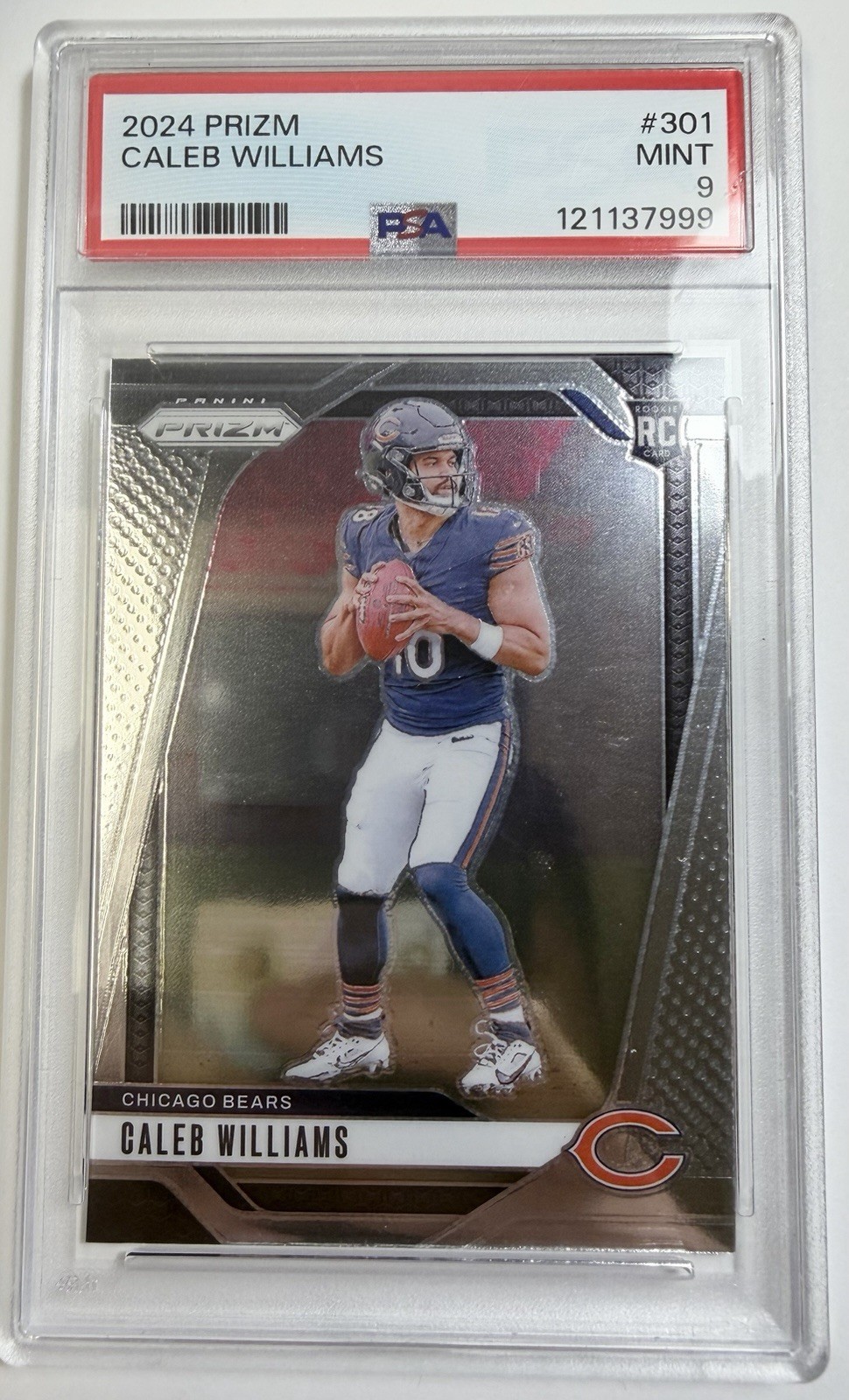 2024 Panini Prizm - Rookie Caleb Williams #301 Bears PSA 9 Mint (RC)