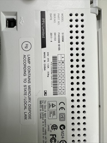 Fujitsu ScanSnap S1500M Document Scanner No Power Supply - 第 3/4 張圖片