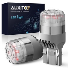 AUXITO 7443 7444 Bulbs LED Brake Tail Stop T20 Light 7440 7441 Red Super Bright