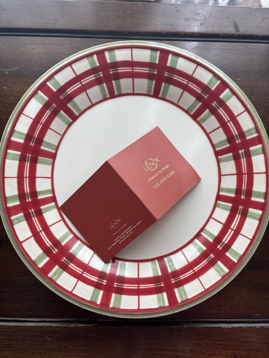 Lenox Holiday Plaid Christmas Dinnerware Red Plaid Dinner Plates