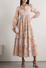 ZIMMERMANN Cira Tiered Shirt Dress Size 2 AUS 12 US 8 RRP $895-$1100
