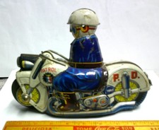 1950s Japanese tin toy motorcycle for parts or repair Usagiya Japan