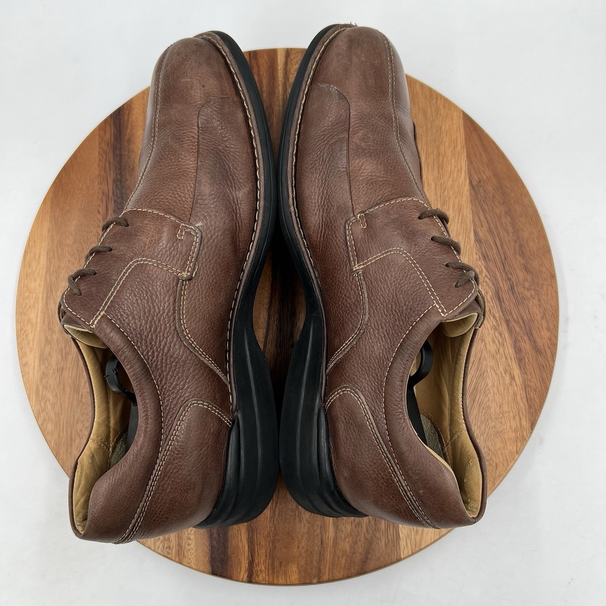 Size 11 M Johnston & Murphy Mens Shuler Brown Leather  display picture 1