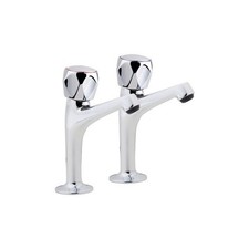 Kitchen Sink Pillar Taps Chrome Plated