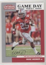 2019 Panini Contenders Draft Picks Game Day Ticket Mike Weber #39 3e3