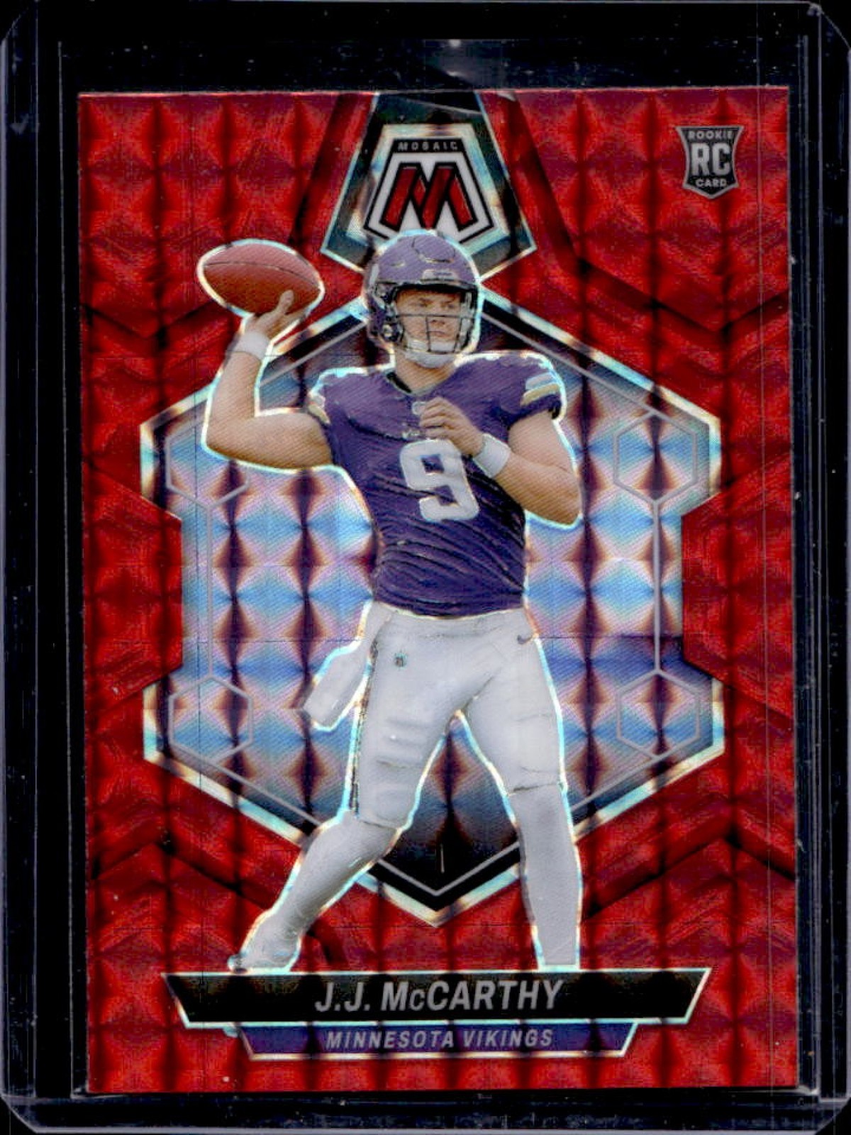 2024 Mosaic JJ McCarthy RC Red Prizm Rookie #310 Vikings