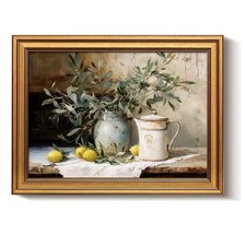 Bzstyleart Vintage Wall Art Decor for Living Room,Gold Framed Canvas Wall Art...