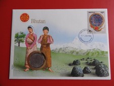 *Numisbrief  Bhutan mit 10 Chetrums 1975*  (ALB39)