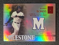 2003 Topps Tribute BARRY BONDS RED MILESTONE #MIM-BB1 GAME-WORN JERSEY RELIC /50