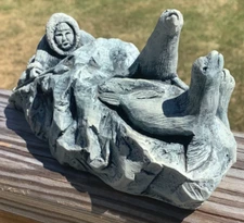 Glacial Ice Age Sculpture Made for Artic Circle Enterprises Eskimo Hunting Seals