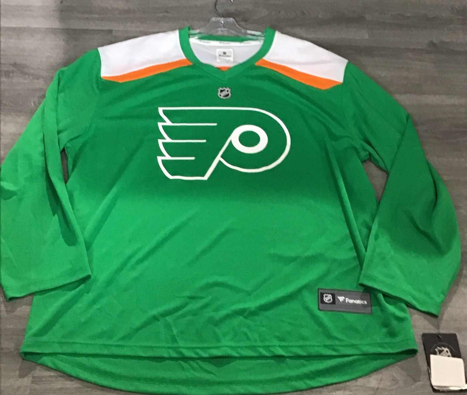 NWT Fanatics Green Men's Philadelphia Flyers St. Patricks Day Replica 2XL Jersey