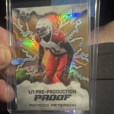 Leaf Flash Patrick Peterson One of One Pre-Production Proof Football Card