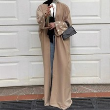 Muslim Women Muslim Embroidery Robe Dubai Open Kaftan Cardigan Kimono Dress Maxi