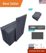 Abrasive Hand Pad Gray 6x9 Inch 150 Grit Non-Woven Scrub Pad 10 Pack