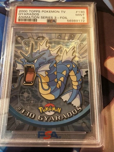 2000 Topps Pokemon TV Gyarados Animation Series 3 Foil PSA Mint 9