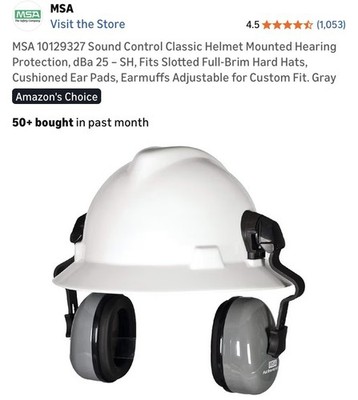 MSA Head Mounted Ear Protection
