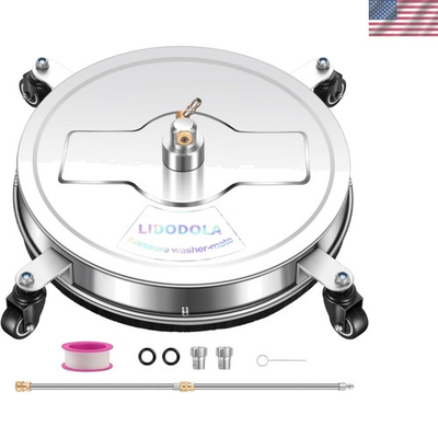 #ad #ad 20#x27;#x27; Pressure Washer Surface Cleaner with 4 Wheels Stainless Steel Surface ... $188.09