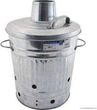 BARGAINS-GALORE 20L Incinerator - Galvanised Metal Garden Waste Rubbish Wood Lit