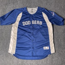 Los Angeles Dodgers Baseball Jersey Mens Size XL Blue Dynasty Series MLB Genuine