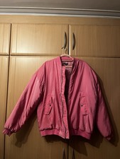 Women’s Boohoo Uk Size 12 Pink Oversized Bomber Jacket