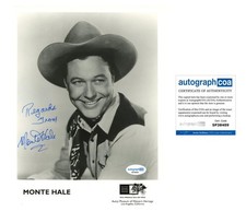 Monte Hale "Out California Way" AUTOGRAPH Signed Singing Cowboy 8x10 Photo ACOA