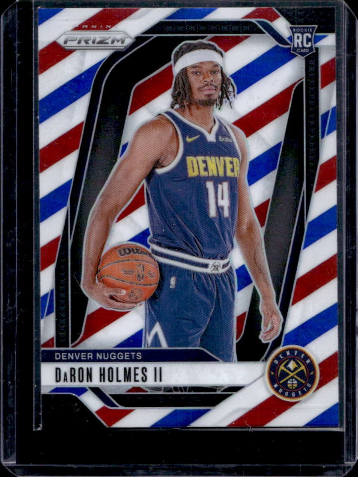 2024-25 Panini Prizm DaRon Holmes II RC Red, White and Blue Rookie #235 Nuggets