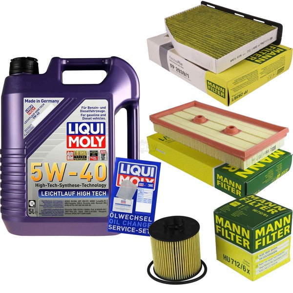 Inspektionspaket 5L Liqui Moly 5W-40 FüR VW Golf V 1.6 FSI Touran Audi A3 Skoda-image