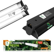 T5 UVB Reptile Light Fixture, 8W 10.0 UVA UVB Light Bulb 12"