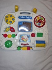 Vintage Fisher Price Crib Activity Center Busy Box Baby Learning Toy 1175 1993
