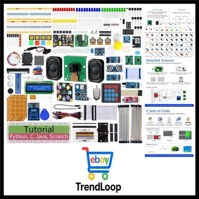 Komplettes Starter Kit für Raspberry Pi 5 4 B 3 B+ 500 Zero 2 W, 1170-Seiten-...