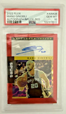 2022 Panini Flux Auto- Manu Ginobili Influx Red /49 (AU) PSA 10