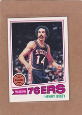 1977-78 TOPPS BASKETBALL WHITE BACK HENRY BIBBY #2 76ERS NM *A46453