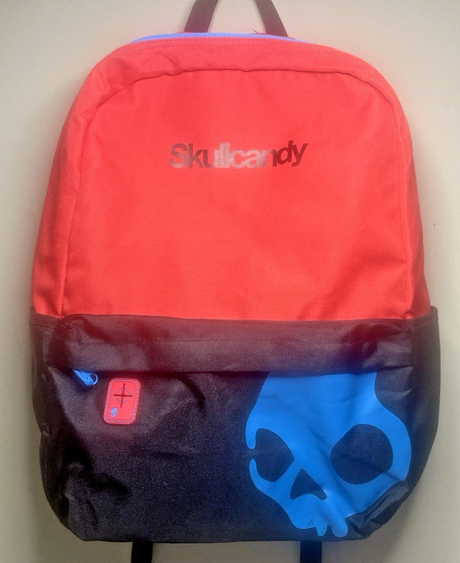 Skullcandy Backpack Large Bag Multi Pockets Red B… - image 1