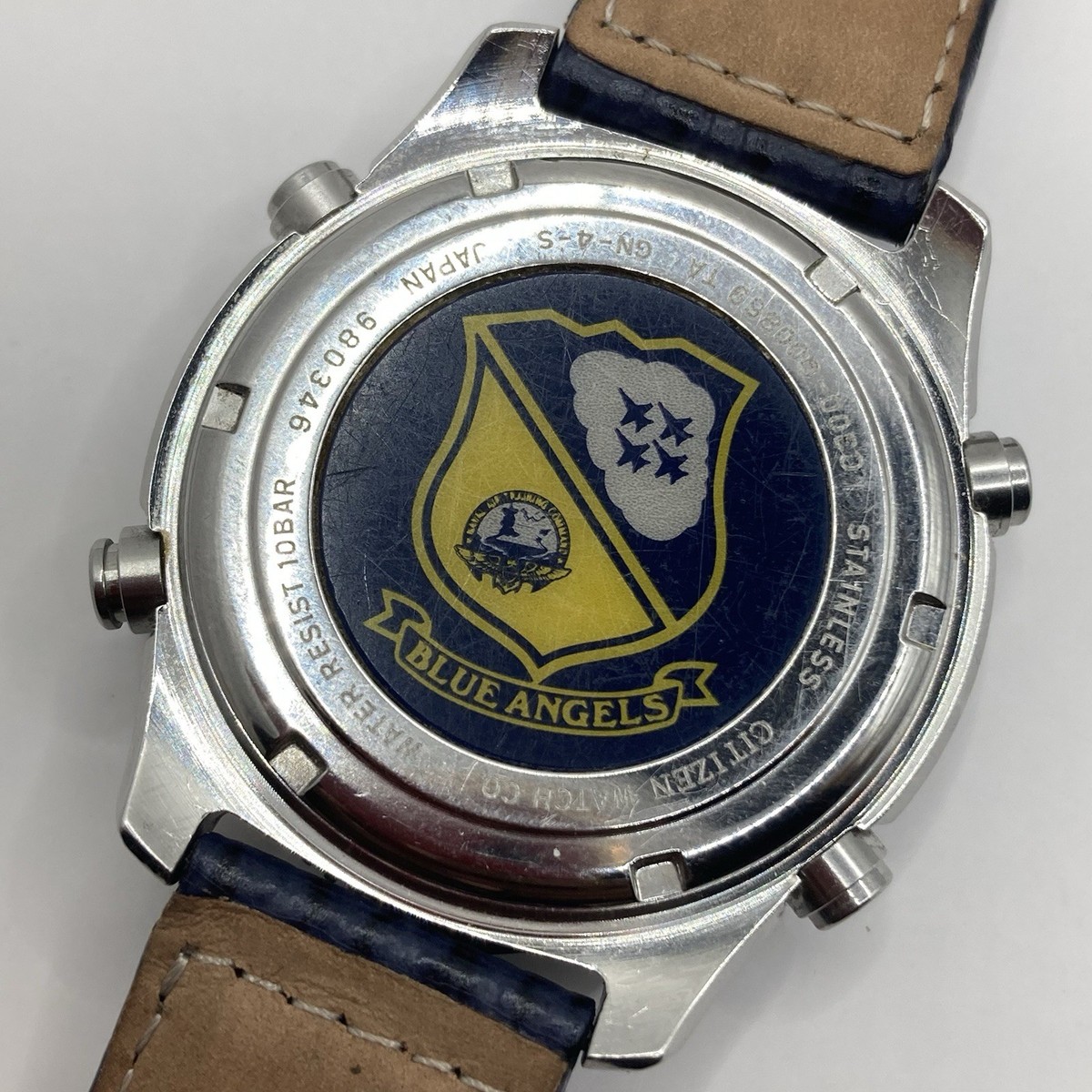時計 BLUE ANGELS C300-Q00842 CITIZEN JUNK Citizen Blue Angels Navihawk World Time Chronograph Watch